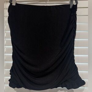 SHEIN Black Ruched Bubble Mini Skirt for Night Out